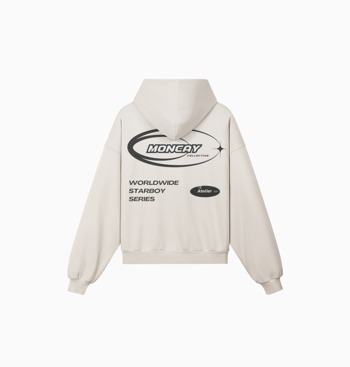 STARBOY III SUN FADED LIGHT BEIGE HOODIE