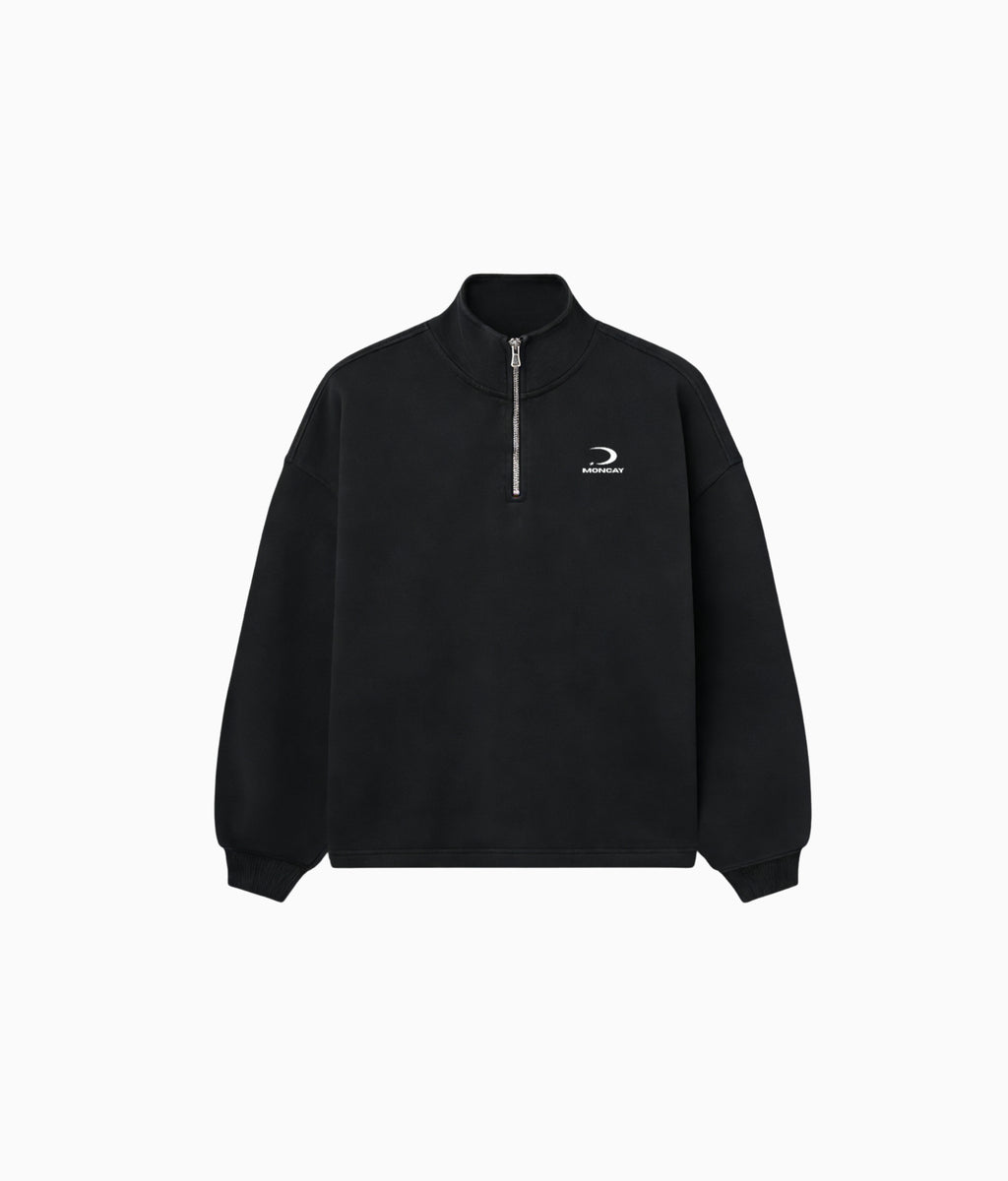 TIMELESS BLACK HALF ZIP
