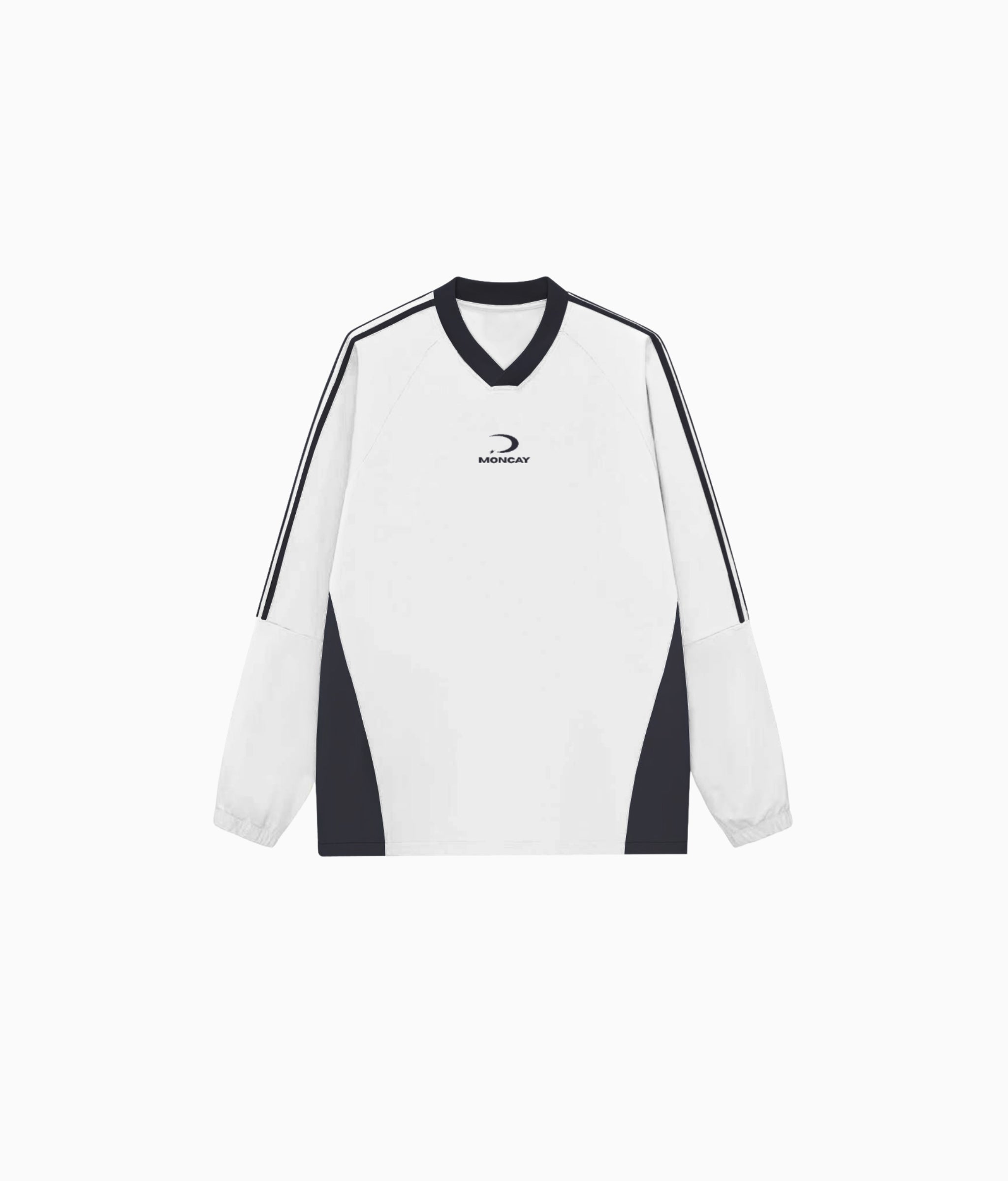 UNCHANGED WHITE V-NECK LONG SLEEVE