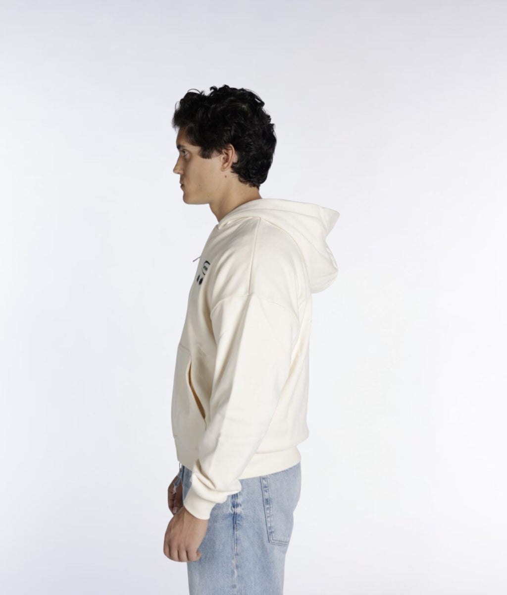 TIMELESS ECRU FULL ZIP HOODIE