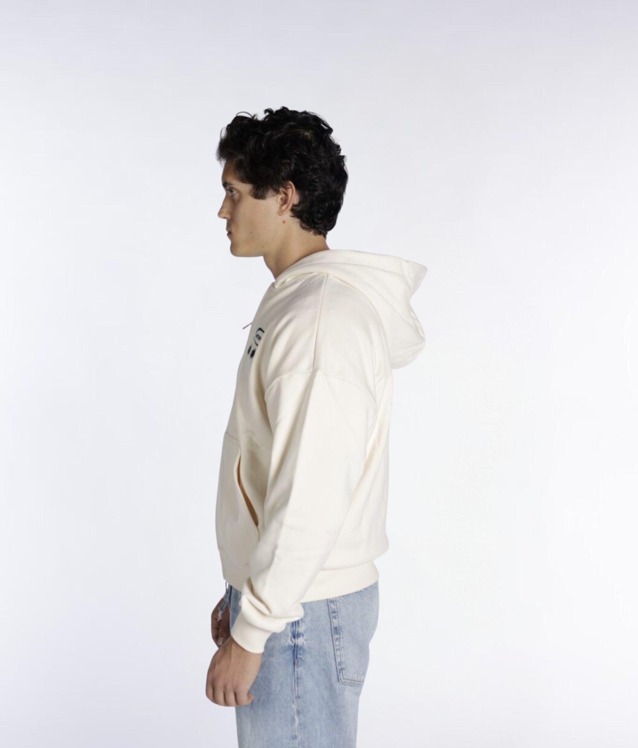 TIMELESS ECRU FULL ZIP HOODIE