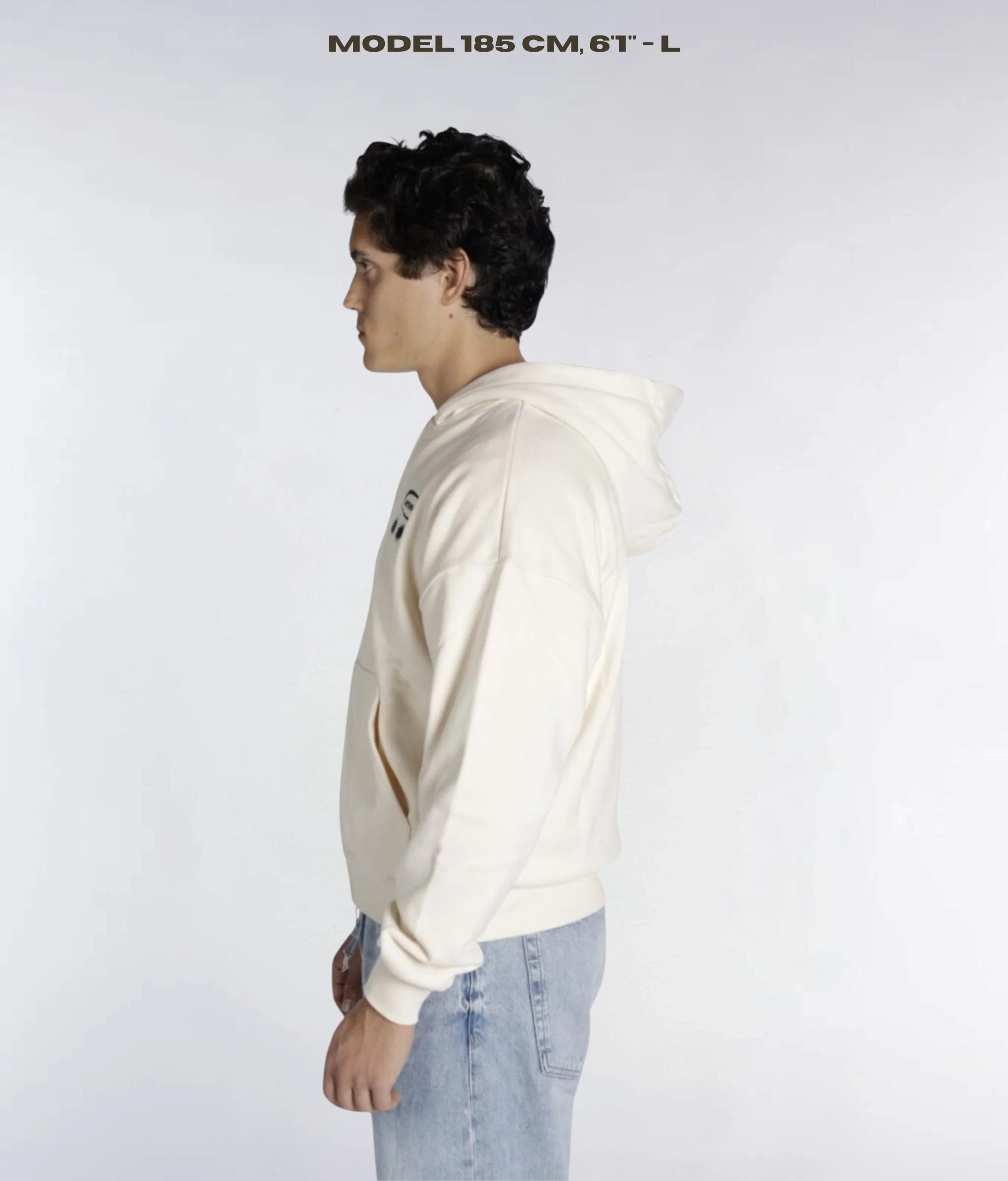 TIMELESS ECRU FULL ZIP HOODIE