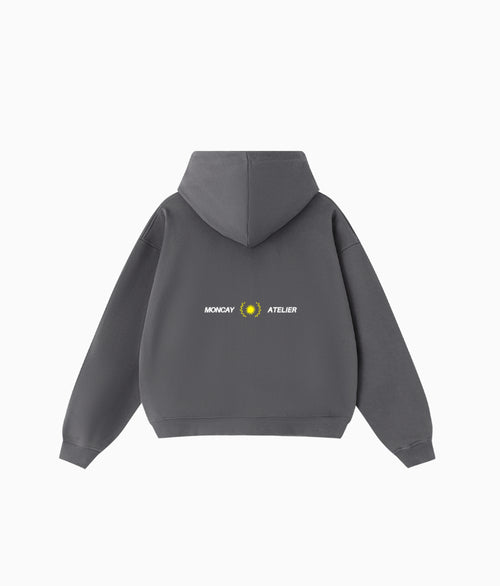 TIMELESS CHARCOAL GREY FULL ZIP HOODIE