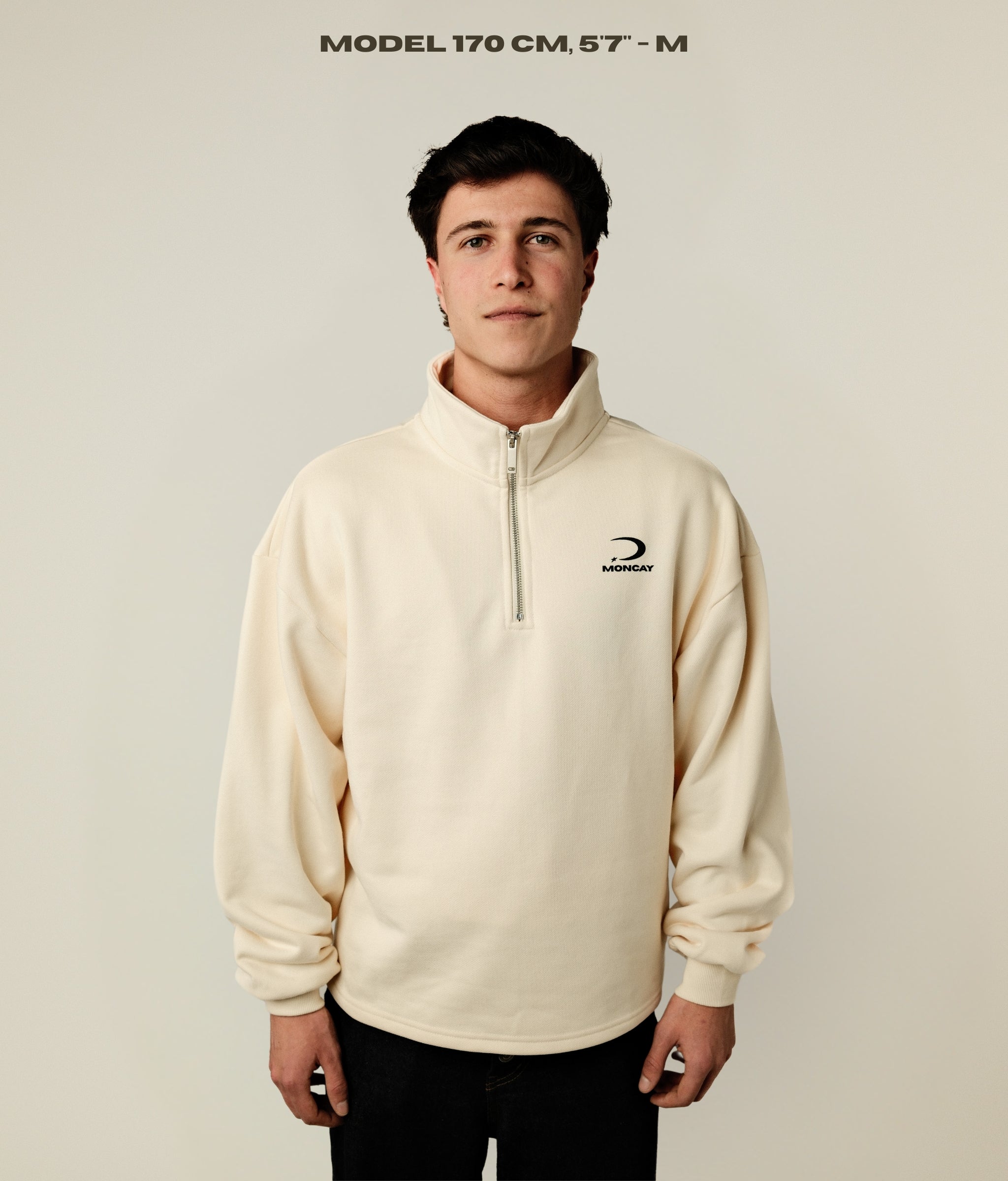 TIMELESS ECRU HALF ZIP
