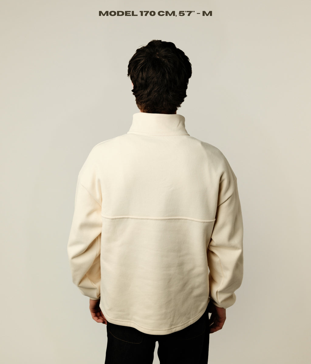 TIMELESS ECRU HALF ZIP