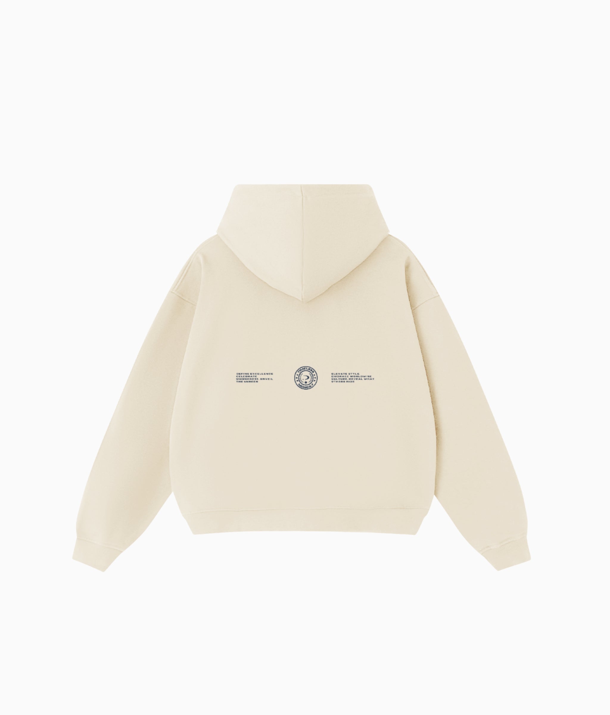 TIMELESS ECRU FULL ZIP HOODIE